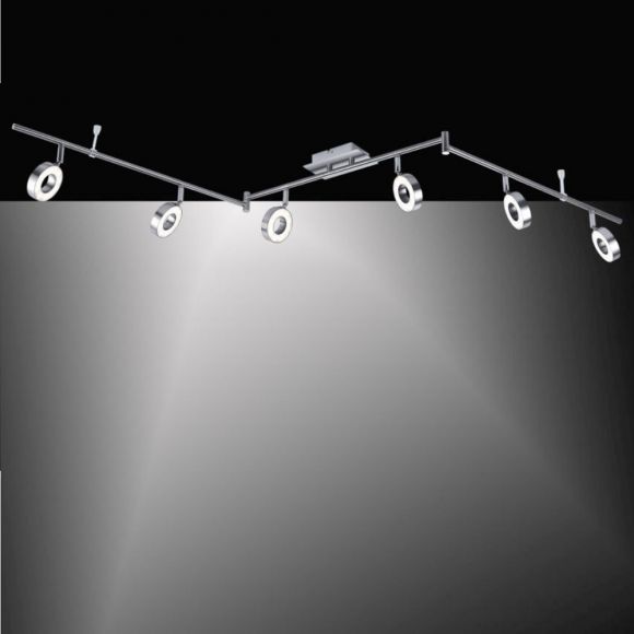 LED Strahlerbalken Lukas,6-flammig. schwenkbar, modern, warmweiß