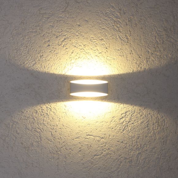 LED Wandleuchte Alu weiß + Gratis Spannungsprüfer
