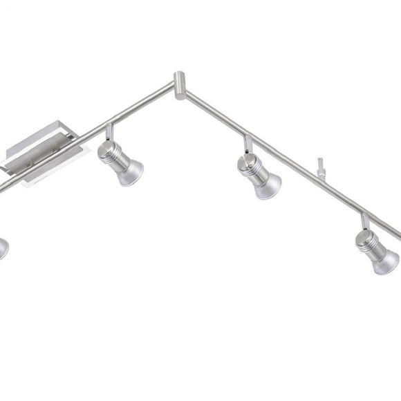 LED- Deckenstrahler aus Stahl - IP44 - inklusive 6x 3W GU10 LED- Leuchtmittel