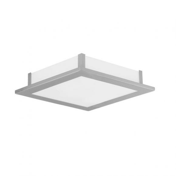 LED-Leuchte für Wand oder Decke in 2 Größen - Nickel-matt / Kunststoffglas