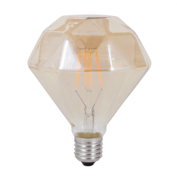 LED-Leuchtmittel E27 4W, braun-getönt, Ø 11,5cm Filament