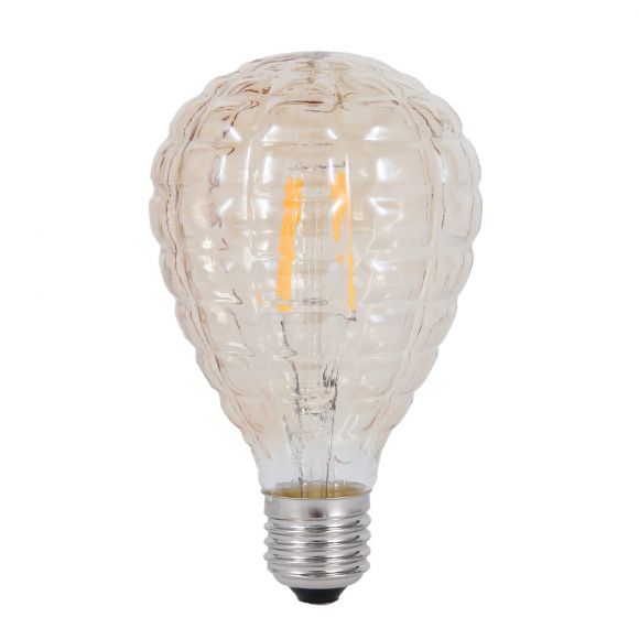 LED-Leuchtmittel E27 4W, braun-getönt, Ø 8cm Filament
