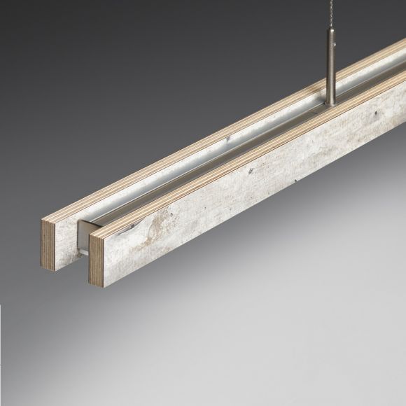 LED-Pendelleuchte in Aluminium-matt / Beton-Optik 2 Längen