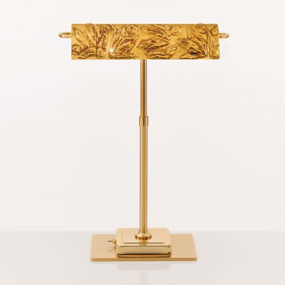 LED-Schreibtischleuchte Bankers, Dekor Libertà Gold Antique, klassisch