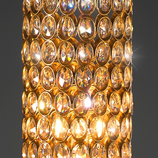 Luxuriöse Stehleuchte - Blattgold  - Kristallglas