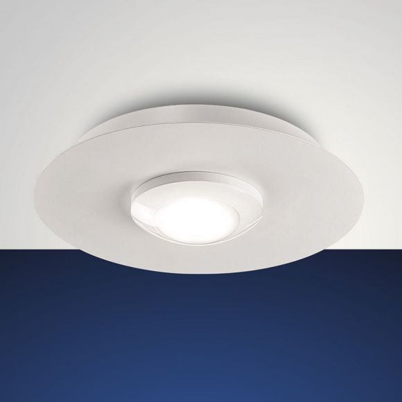 Moderne LED-Deckenleuchte in weiß, rund 25 cm