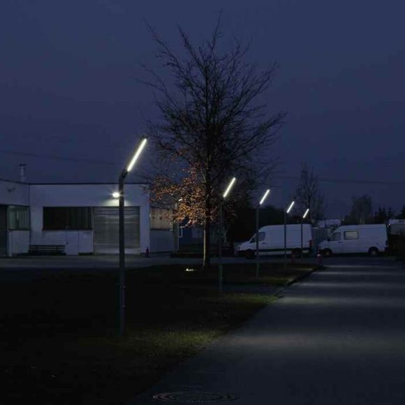 Moderne LED-Mastleuchte aus Aluminiumguss in 4 Farben