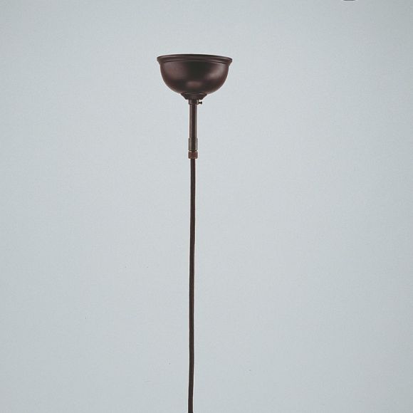 Pendelleuchte in Messing-Antik mit elfenbeinfarbenem Glas 30 cm