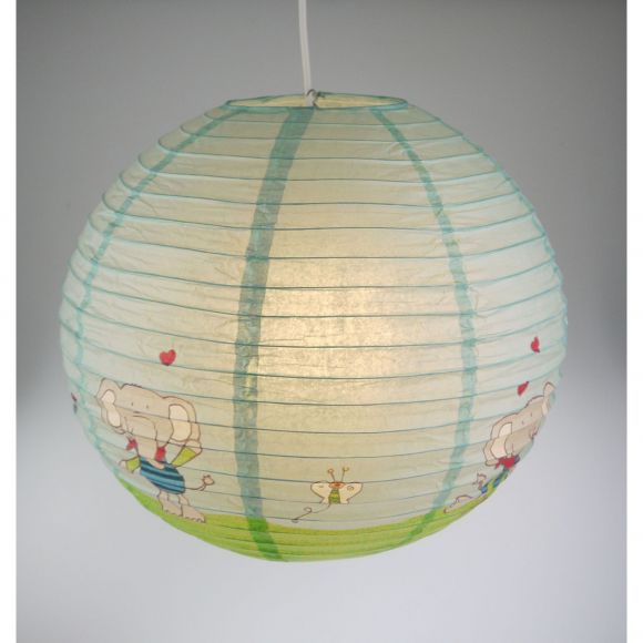 Pendelleuchte Papierballon + Schnurpendel Lolo Lombardo als Kinderzimmerleuchte