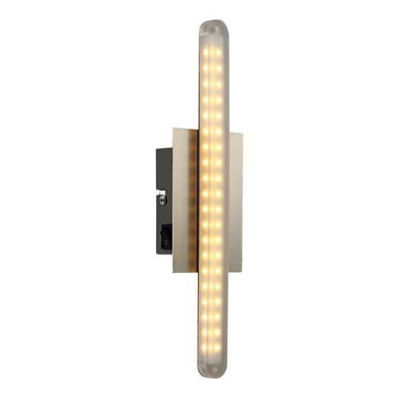Puristische LED Wandleuchte aus verchromtem Metall mit mattem Acrylglas 1x 4 W,  260 Lumen - inklusive LED Taschenlampe