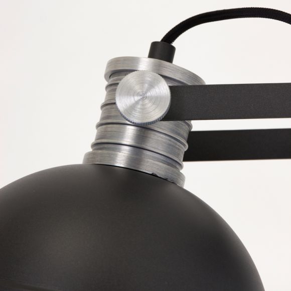Retro Wandleuchte,schwarz,mit Reflektor,LED geeignet, schwenkbar
