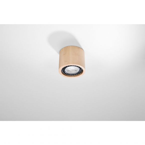 ovale Downlight Deckenleuchte aus Holz  Deckenlampe Deckenspot in 2 Größen erhältlich