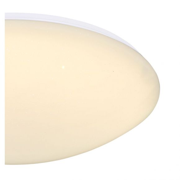 runde LED Deckenleuchte aus Acryl Schirm mit Sterneffekt Deckenlampe weiß ø 41 cm