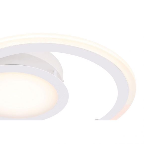 runde LED Deckenleuchte aus Acryl mit Ring Deckenlampe weiß ø 47 cm