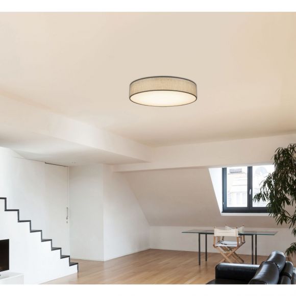 Design LED Decken Lampe Arbeits Zimmer Stoff Schirm Leuchte rund Büro Strahler 