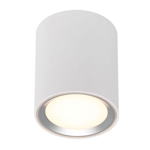 runde LED Einbauleuchte Parallelschaltung Möglich Einbaulampe Weiss und Geb.Stahl ø 10 cm