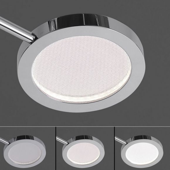 Schwenkbarer LED-Deckenbalken Stahl/Chrom, 6x 4,6Watt LED