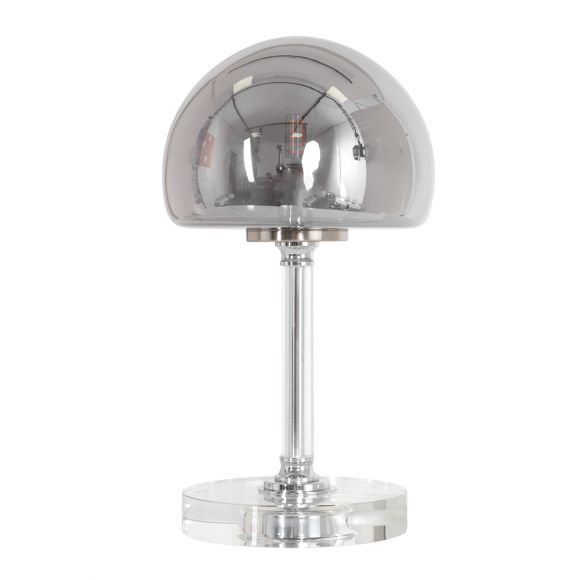 Smart Home runde Tischleuchten Tischlampe chrom mit Schalter ø 16.5 cm 16.5 x 31 cm