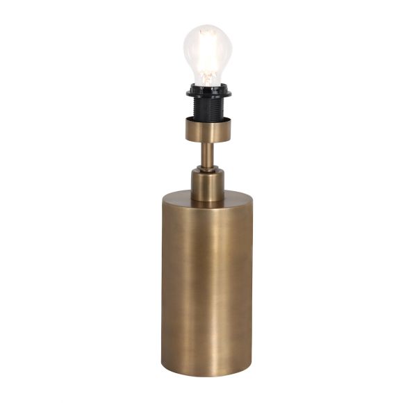 Smart Home zylindrische E27 Tischleuchten Tischlampe bronze mit Schalter ø 12 cm 12 x 34 cm
