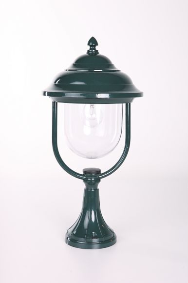 Sockelleuchte, klassisch, Kunsttstoffglas klar, Gartenlampe, 3 Farben