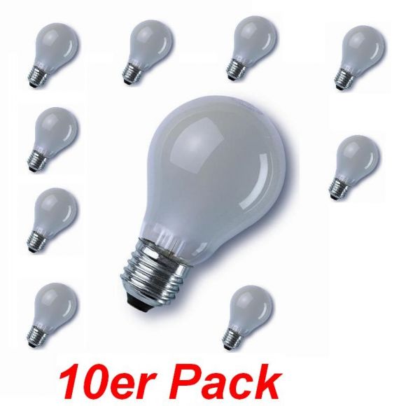 Standardglühlampe, normal Glühbirne E27 matt, 60W 10er Pack