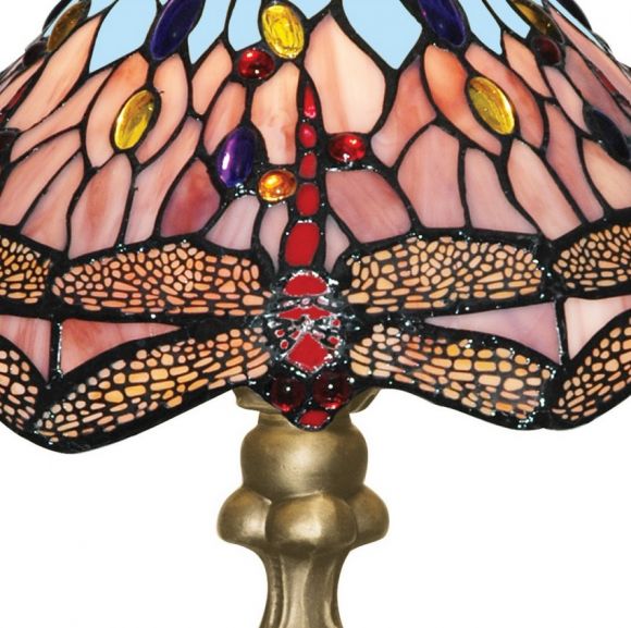 Tischleuchte Dragonfly im Tiffanystil