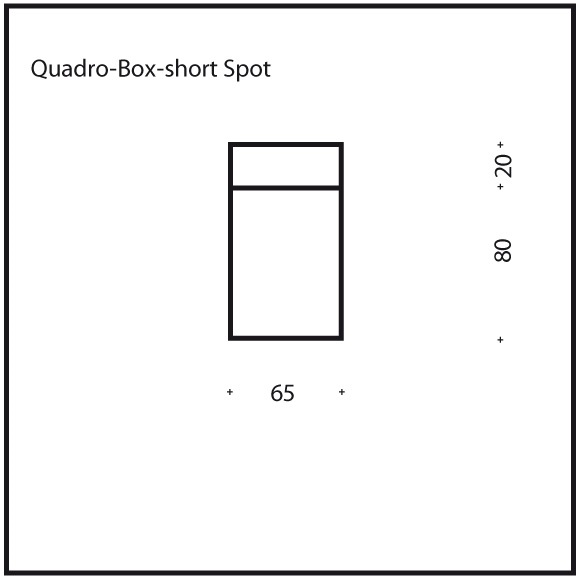 Top Light Deckenleuchte Quadro Box-short Spot - 2 Oberflächen
