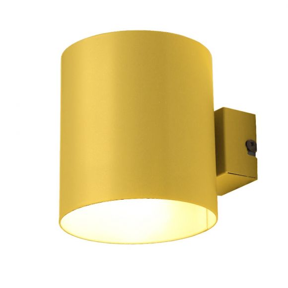 Wandleuchte, Up & Down Light, gelb, modern, Zylinder, inkl. LED 5 W