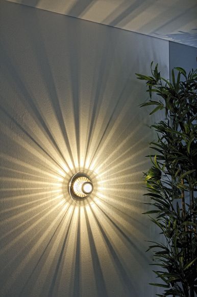 Wand- oder Deckenleuchte mit tollem Lichteffekt, Glas rund, inklusive Leuchtmittel