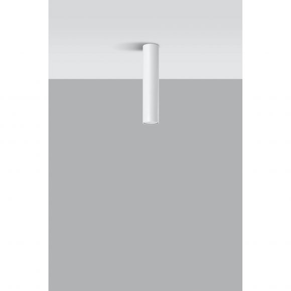 zylindrische Downlight Deckenleuchte aus Stahl Deckenlampe weiß 6 x 30cm