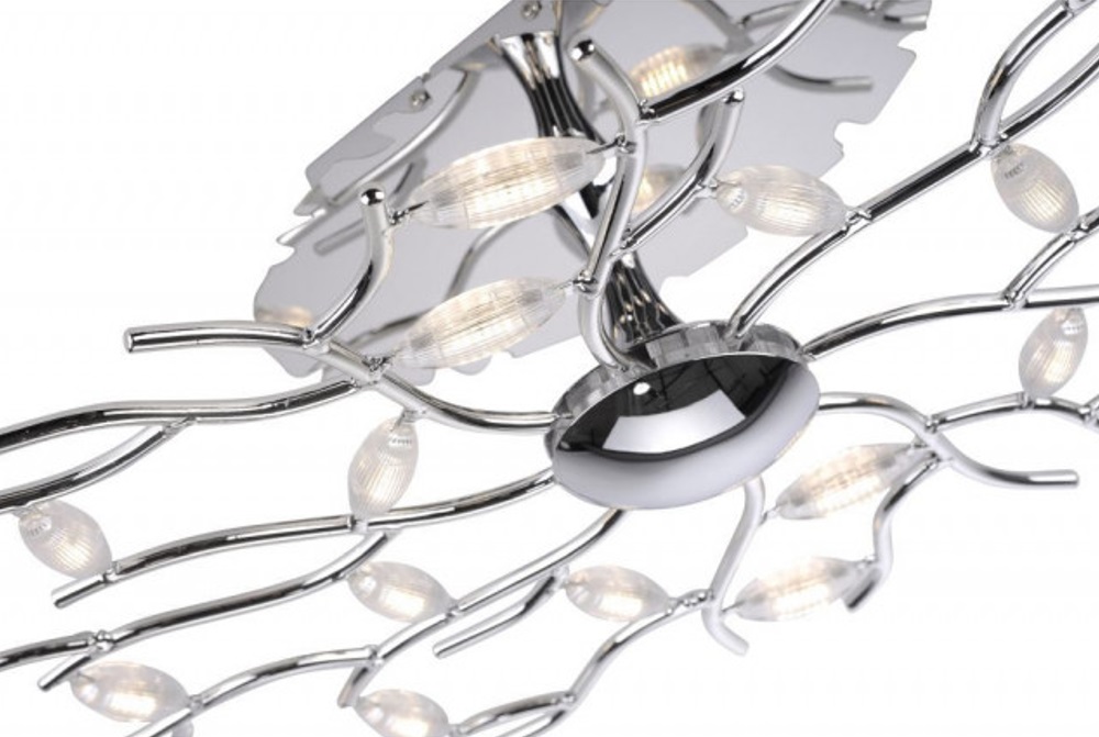 LED-Deckenleuchte Florian oval 100 cm, Chrom | WOHNLICHT