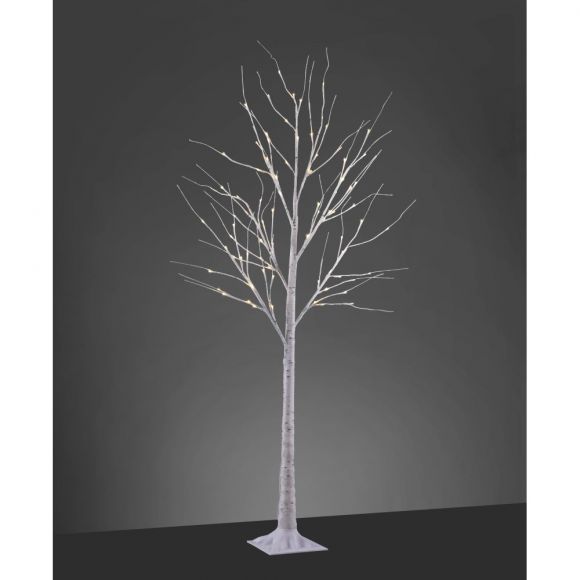 180cm LED Birkenbaum aus Eisen mit 88 Leuchtmitteln, Dekoleuchte IP44, für Außen geeignet