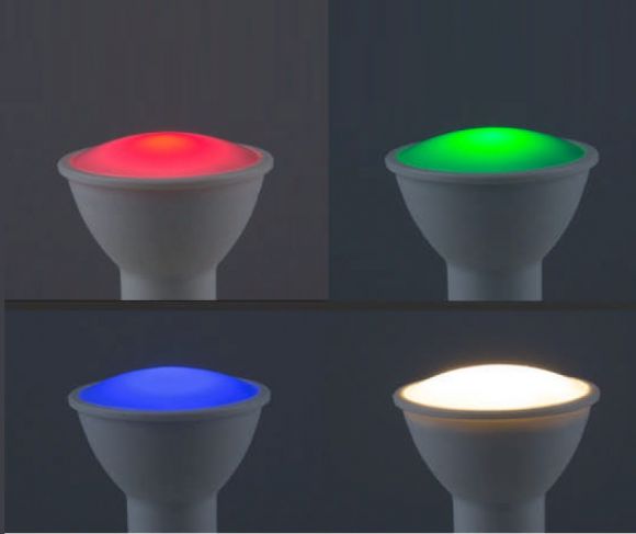 4Watt GU10 LED Leuchtmittel  mit Farbwechsel, inkl. Fernbedienung