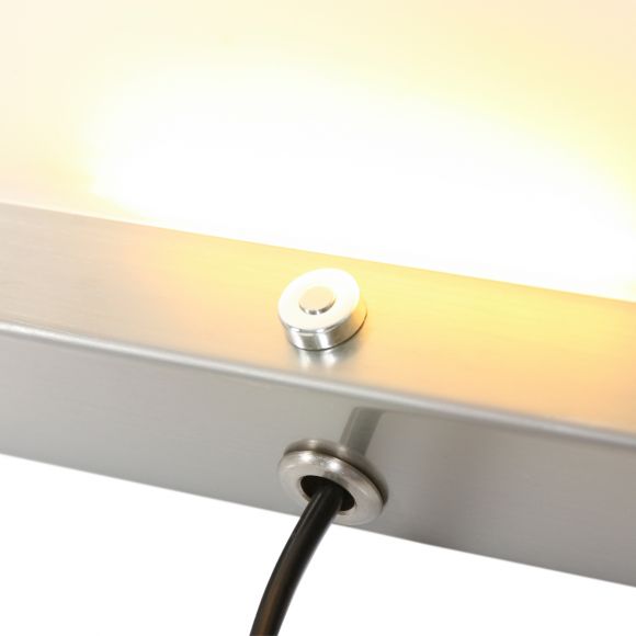 Dimmbare LED Wandleuchte aus Stahl und Glas, silber, 1-flammig, Farblichtsteuerung, inkl. LED 6W