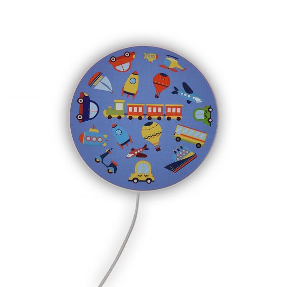 E14 Wandleuchten bruchfeste Kinderleuchte runde Wandlampe mit Schalter 25 x 8 cm blau Paw Patrol