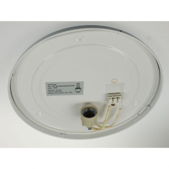 E27 Deckenleuchte bruchfeste 2-flammige runde Deckenlampe opal weiß 39 x 9,5 cm