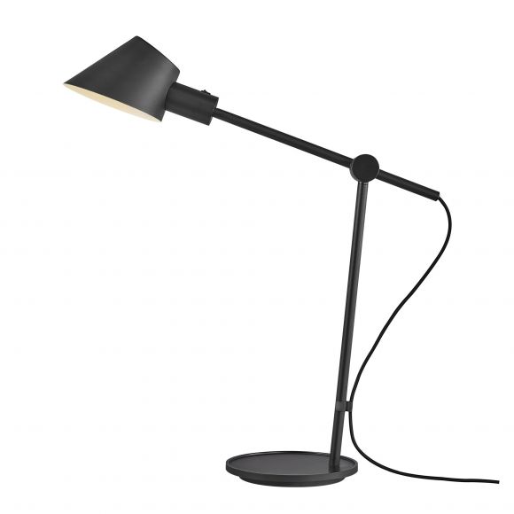 E27 Tischleuchte skandinavische  Tischlampe Schwarz mit Schalter ø 15 cm