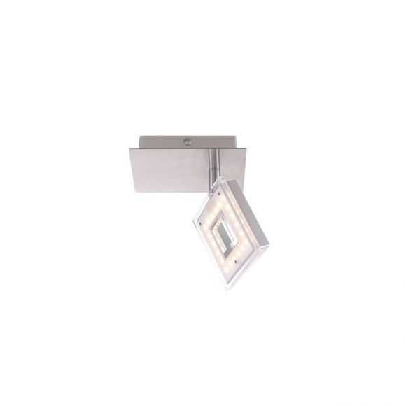 eckiger LED Strahler aus Acryl matt Wandschild rechteckig quadratisch