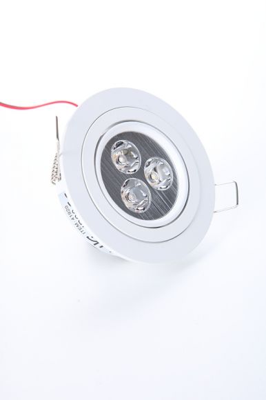 Einbauleuchte, weiß, inkl. LED 3x1 Watt neutralweiß, rund, schwenkbar