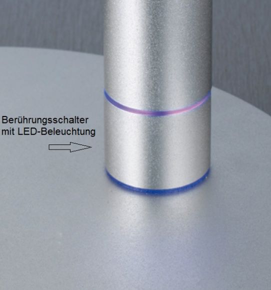 Futuristische LED-Steckdosenleuchte Juby mit Berührungsschalter
