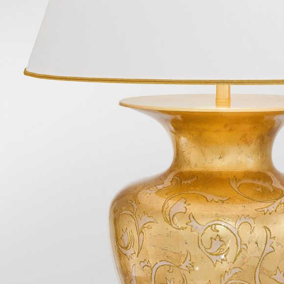 Kolarz® Tischleuchte Anfora in Toscana Gold/White, Höhe 90cm