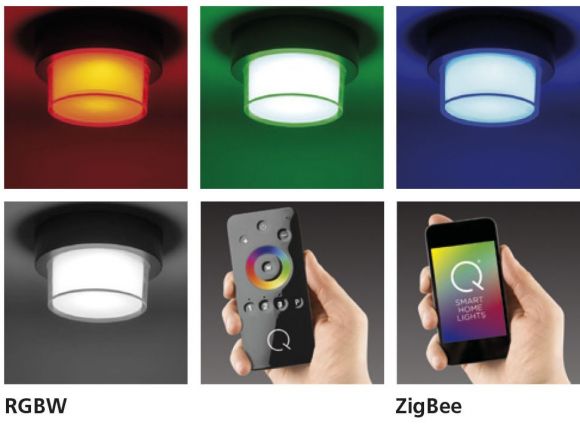 LED Außendeckenleuchte, Q®, Smart Home, ZigBee, weiß o. anthrazit
