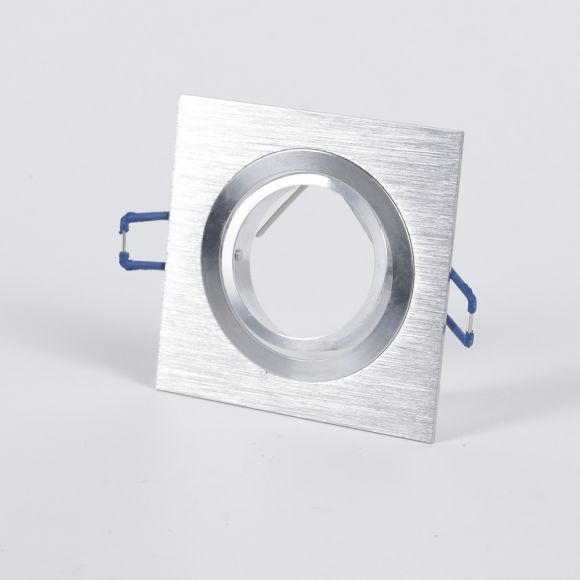 LED Decken-Einbaustrahler 10-er Set , Aluminium, eckig, inkl. 7W LED, GU10, 9,1 x 9,1 cm