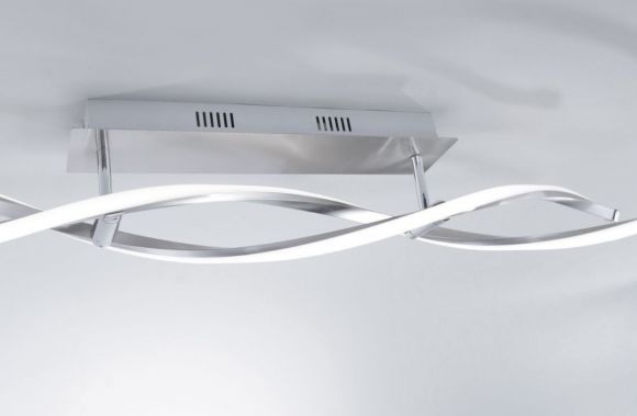 LED Deckenleuchte, Stahlfarbig, Simply Dim Funktion, L= 110cm, warmweiß
