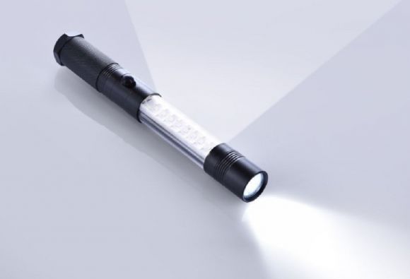 LED Taschenlampe mit Warnfunktion - rotierende LEDs