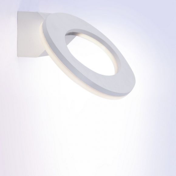 LED Wandleuchte, Aluminiumdruckguss, Oval, anthrazit o. weiß