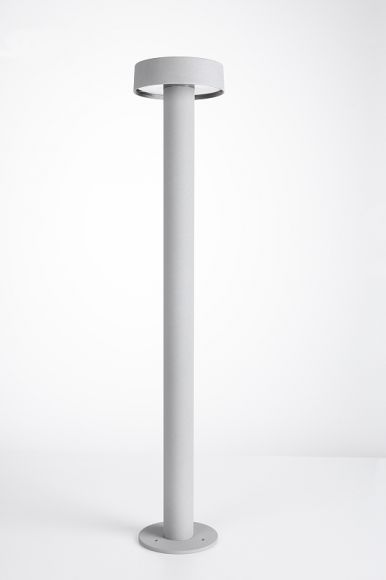 LED Wegeleuchte, Silbergrau, Downlight, rund, Höhe 70 cm, LED warmweiß