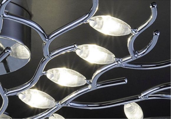 LED-Deckenleuchte Florian rund 80 cm, Chrom