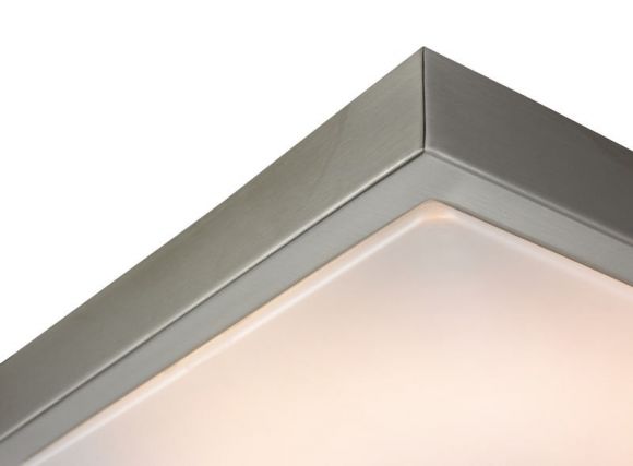 LED-Deckenleuchte Stahl gebürstet / Acryl, 30 x 30 cm - LED 16W