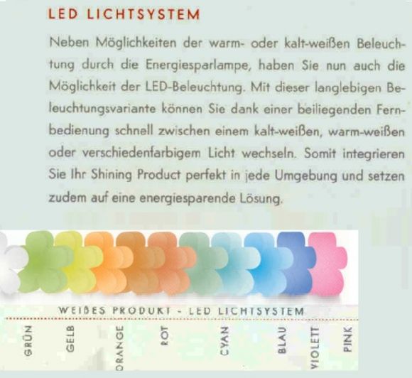 LED-Dekoleuchte Outdoor & Indoor RGB-Farbwechsel mit Kabel